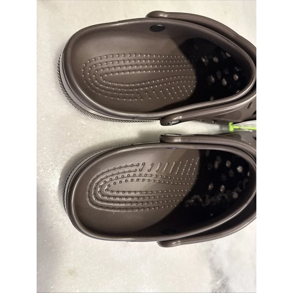 Crocs Baya Clog Mens 11 Chocolate Brown Water Friendly Slip On Comfort 10126-206